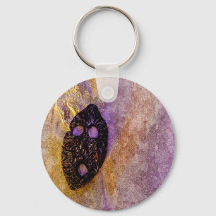 Nature's mask on the beach  key ring