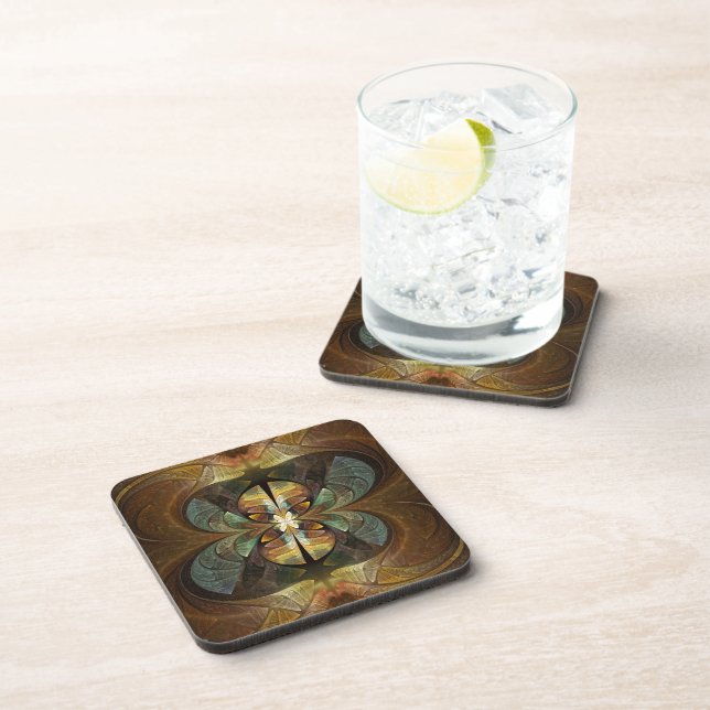 Natures Matrix Bumble Bee Abstract Coaster (Right Side)
