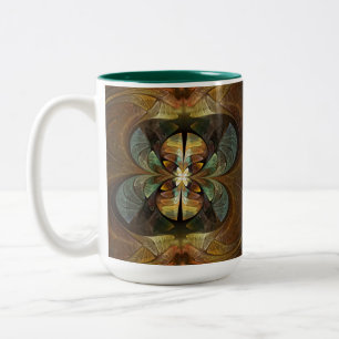 Natures Matrix Bumble Bee Abstract Two-Tone Coffee Mug