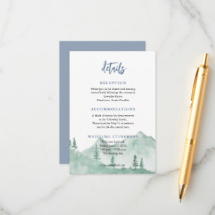 Nature's Mountain Forest Wedding Enclosure cards