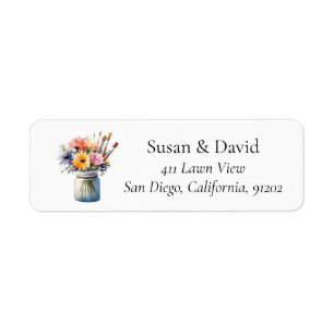 Nature's Palette Mason Jar Address Labels