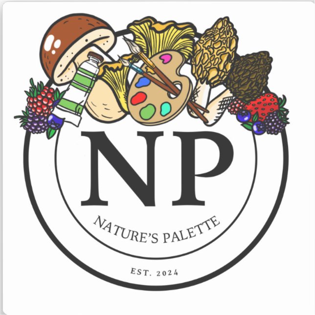 Nature's Palette Mini Vinyl Sticker (Front)