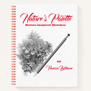 Nature's Palette Nature Sketchbook Personalisation Notebook