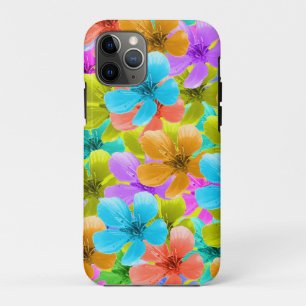 Nature's Palette: Tricoloured Blossom Blooms iPhone 11 Pro Case