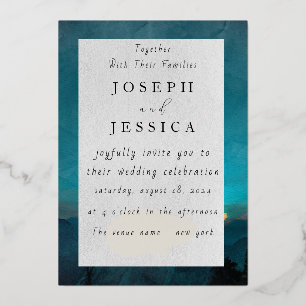 Nature's Passion: Watercolor Wedding Invitation