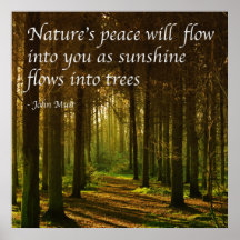 'Nature's peace will flow into you' J Muir quote