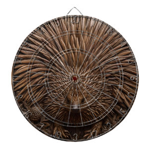 Nature's Quill: The Australian Echidna in Wood, Dartboard