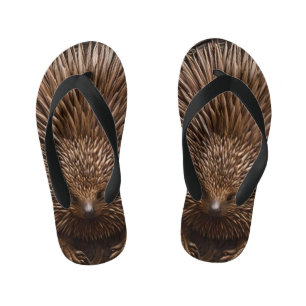 Nature's Quill: The Australian Echidna in Wood, Kid's Thongs