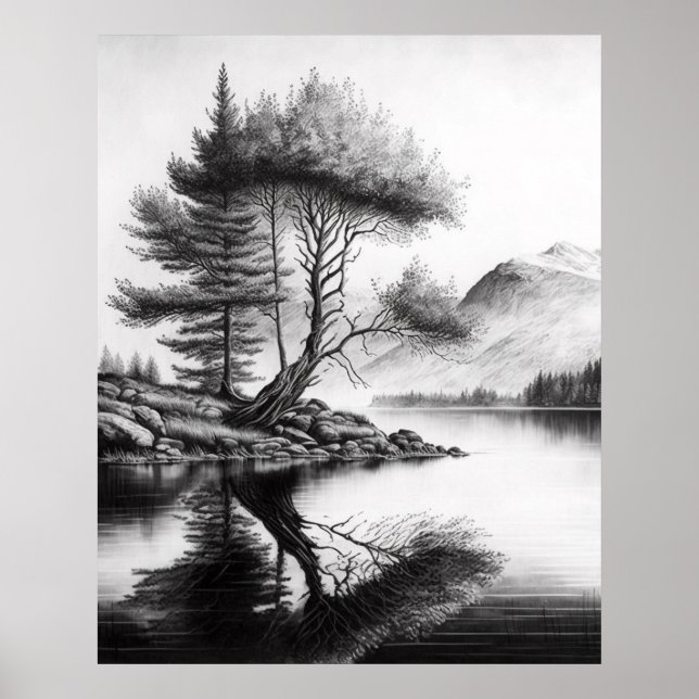 Nature's Reflections Sketch Poster (Front)