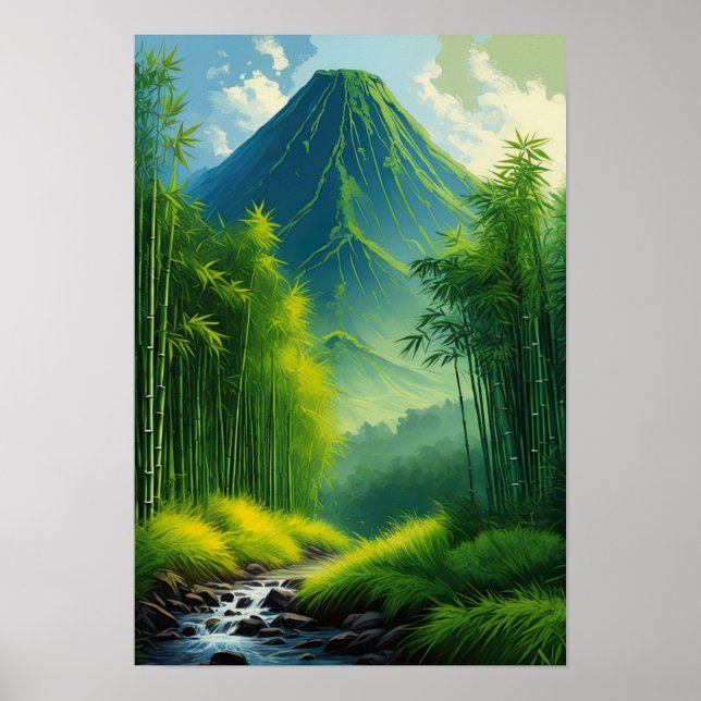 Nature's Reverie, Sleeping Volcano Poster (Front)