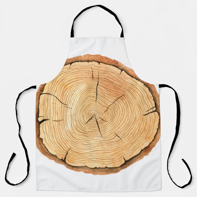 Nature's Rings: Tree Texture Triumph Apron (Front)