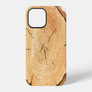Nature's Rings: Tree Texture Triumph iPhone 12 Case