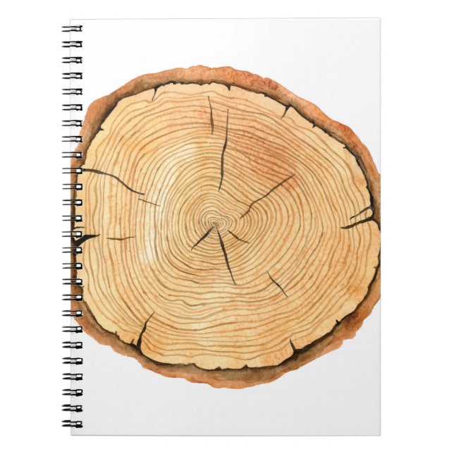 Nature's Rings: Tree Texture Triumph Notebook (Front)
