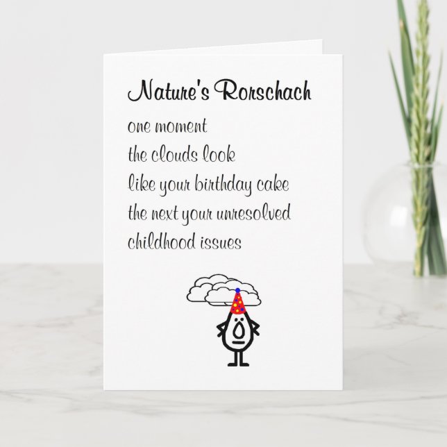 Nature's Rorschach - A Funny Happy Birthday Poem Card (Front)