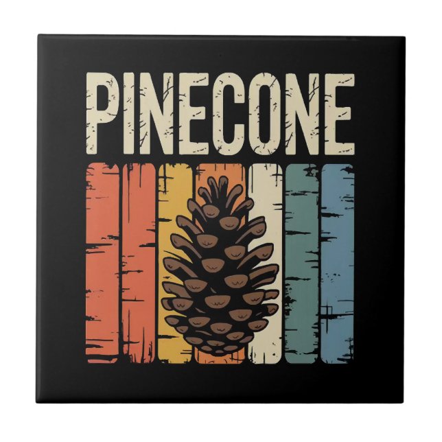 Natures Seed Pinecone Forest Core Ceramic Tile (Front)