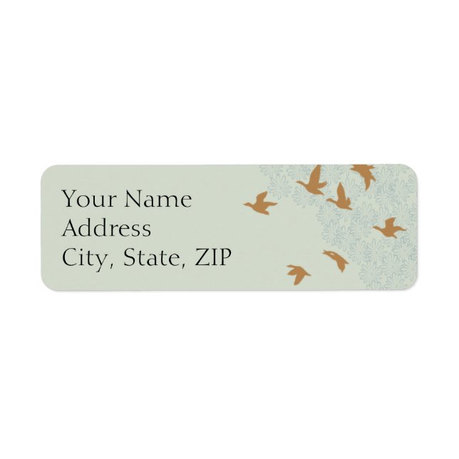 Natures Splendour Ecru Anniversary Return Address Label (Front)