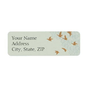 Natures Splendour Ecru Anniversary Return Address Return Address Label