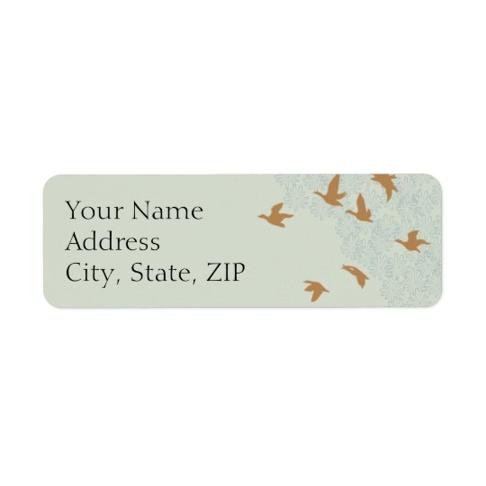 Natures Splendour Ecru Anniversary Return Address Return Address Label
