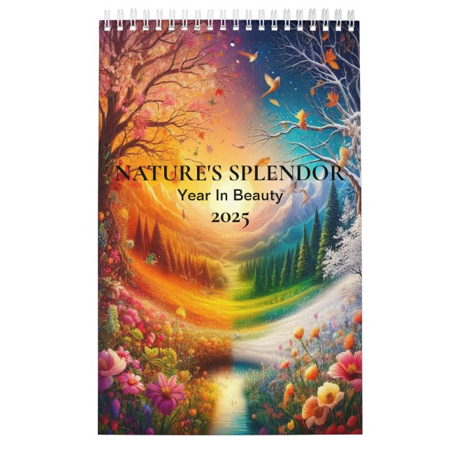 Nature's Splendour Year i2025 Serene Botanical Lan Calendar (Cover)