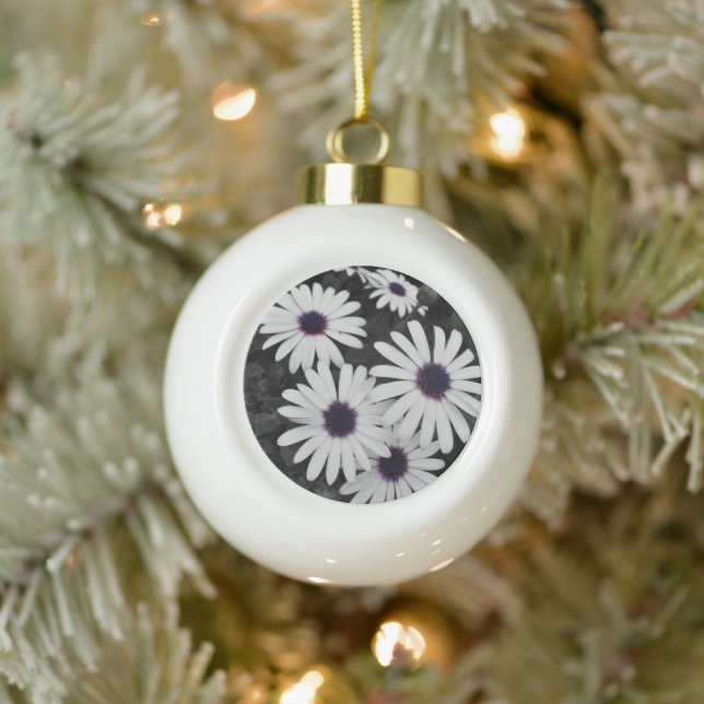 Nature's Subtle Contrast Ceramic Ball Christmas Ornament (Tree)