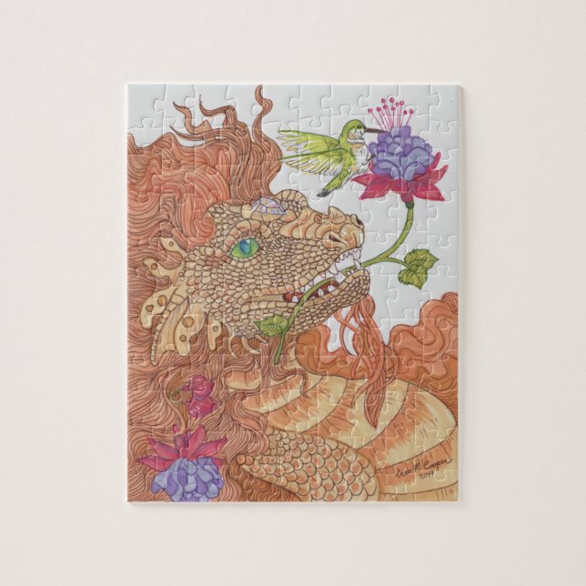 Nature's Treasures Dragon Jigsaw Puzzle (Vertical)