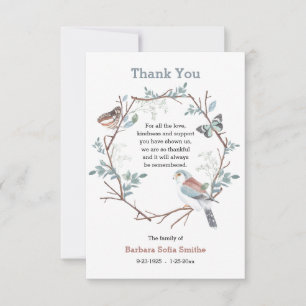 Nature's Wreath Bereavement Thank You Card