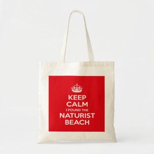 Naturist, Keep Calm I Found The Naturist Beach Tote Bag