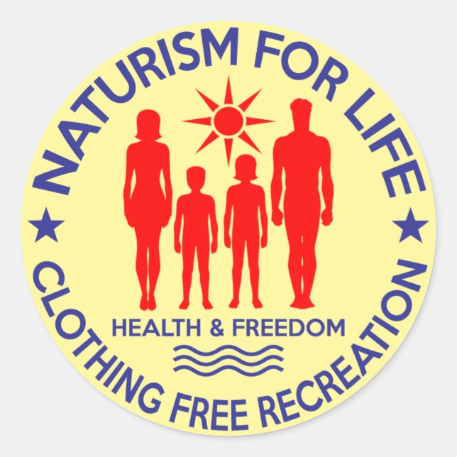 Naturist - Naturism For Life Classic Round Sticker (Front)