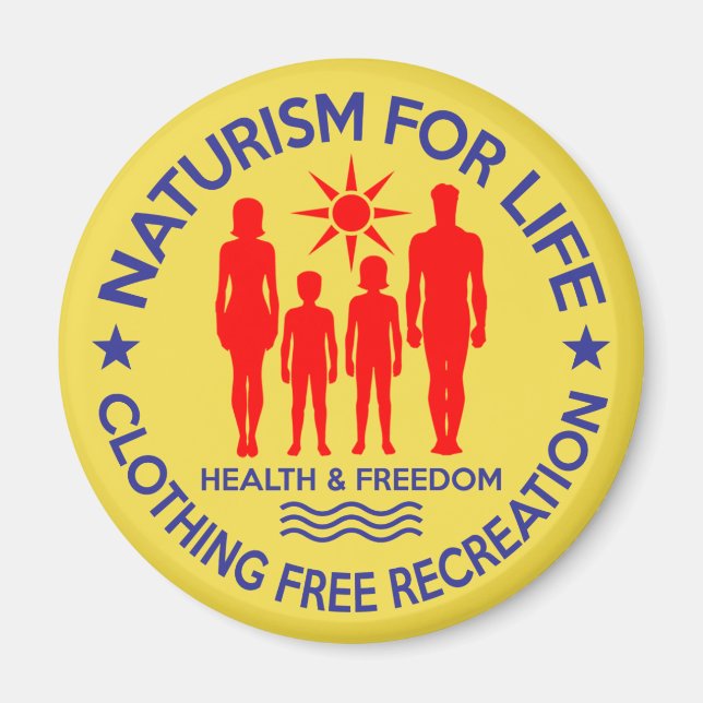 Naturist - Naturism For Life Magnet (Front)