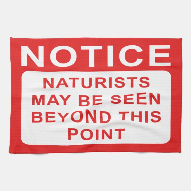 Naturist Tea Towel (Horizontal)