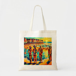 Naturists at the beach tote bag