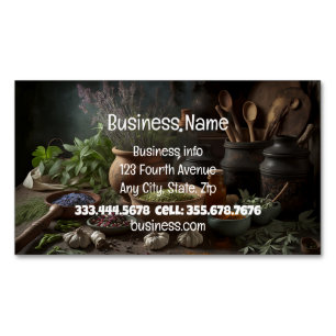 Naturopath Herbalist Healer Holistic Medicine  Magnetic Business Card