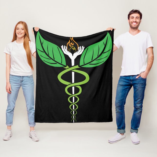 Naturopathic Physician Caduceus Blanket (In Situ)