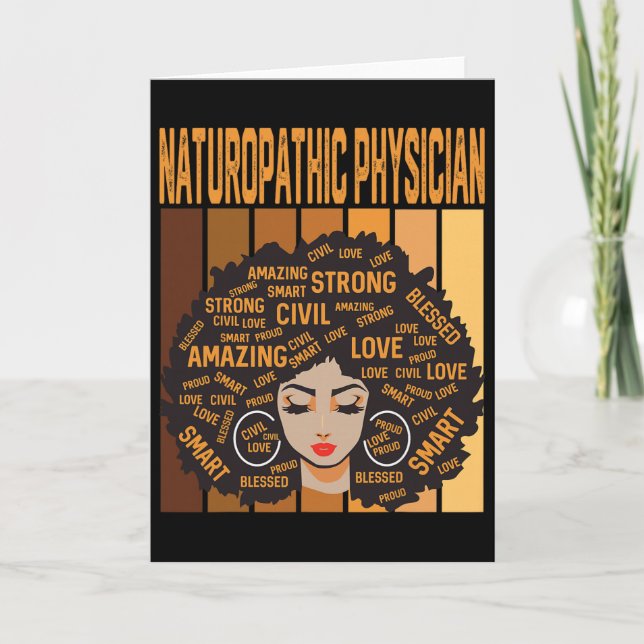 Naturopathic Physician Powerful Black History Mont Card (Front)