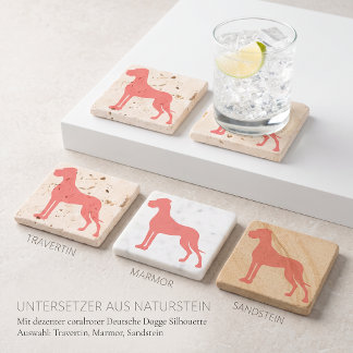 Naturstein Marmor Sandstein Travertin bedruckt Stone Coaster