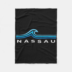 Nau Bahamas Waves Vintage Mens Womens Girls Boys S Fleece Blanket