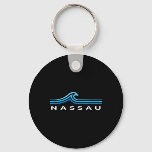 Nau Bahamas Waves Vintage Mens Womens Girls Boys S Key Ring