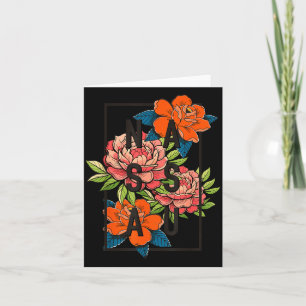 Nau Bahamas Wildflower Floral Souvenir Vintage Flo Card