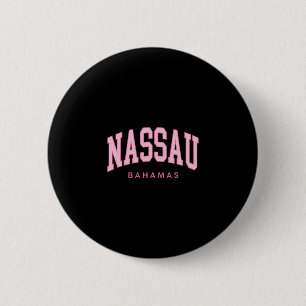 Nau Hamas Preppy Retro Throwck Pink Womens Souveni 6 Cm Round Badge