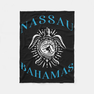 Nau Hamas Sea Turtle Surfing Vacation Souvenir Fleece Blanket