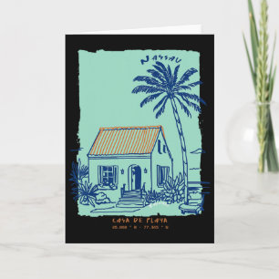 Nau Hamas Souvenir Vintage Caribbean Cruise Art Card
