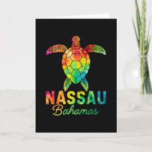 Nau Hamas Tie Dye Sea Turtle Hamas Beach Vacation Card