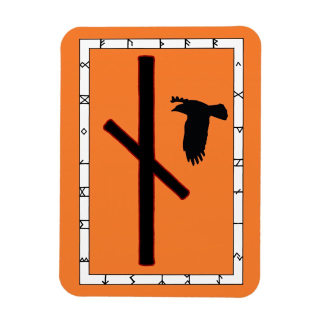 Naudhiz Viking Rune Magnet – Overcoming! (Vertical)