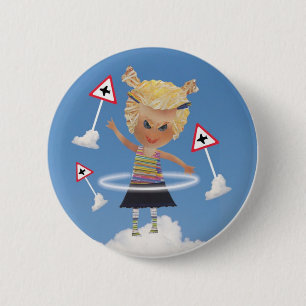 Naught child! 6 cm round badge