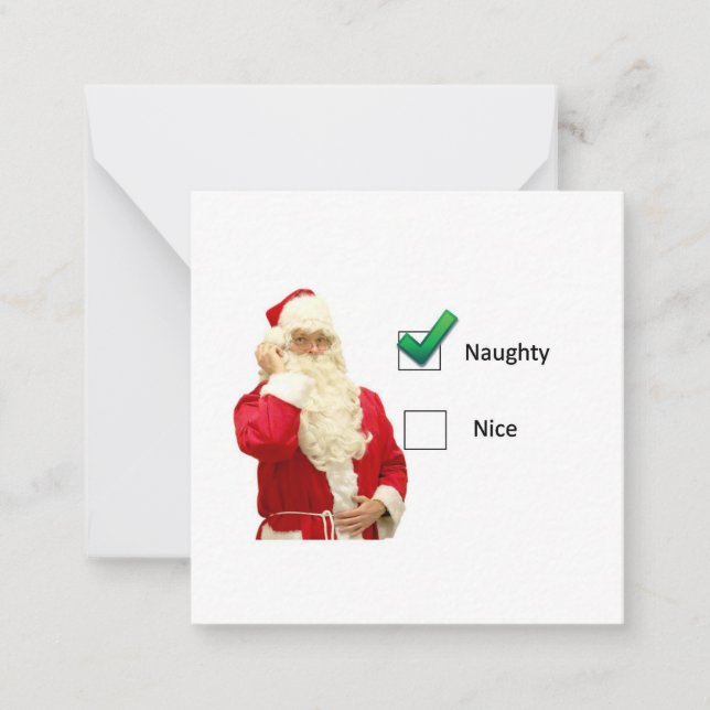 Naught or Nice Card (Front)