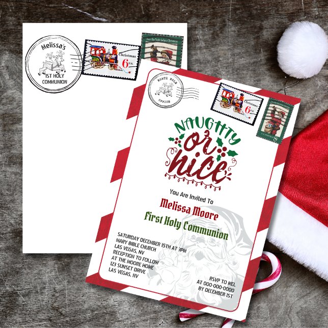 Naught or nice Santas Letter North Pole Invitation (Creator Uploaded)