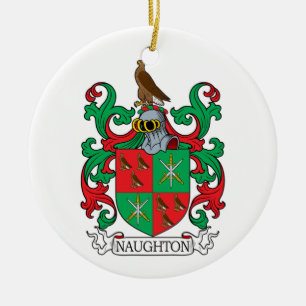 Naughton Family Crest Ceramic Ornament