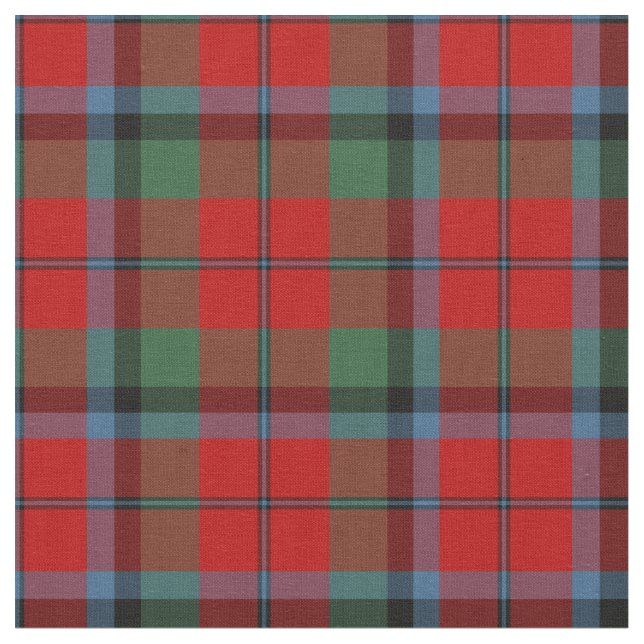 Naughton - MacNaughton Tartan Pattern Red Plaid Fabric (Close Up)