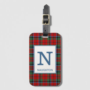 Naughton Tartan Red Plaid Pattern Luggage Tag