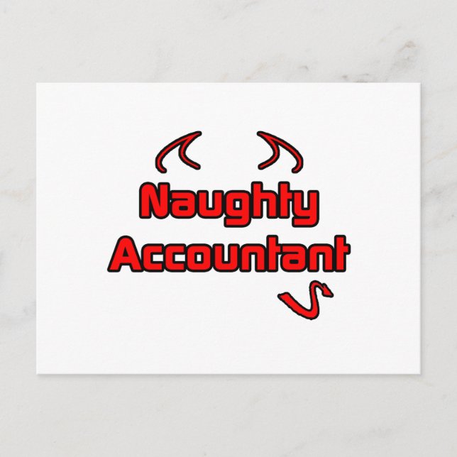 Naughty Accountant Postcard (Front)